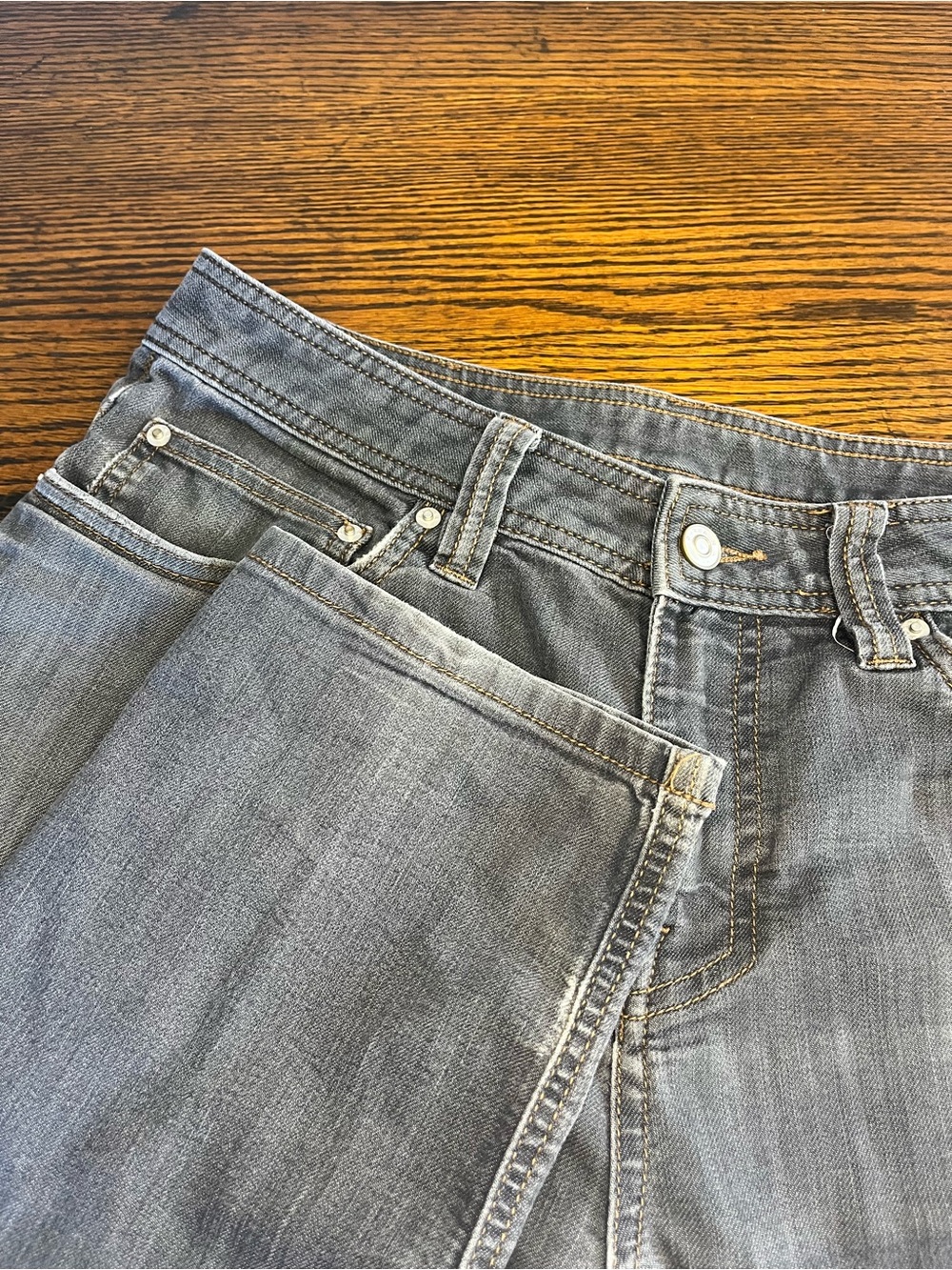 PrAna Jeans Mens 32x31 Gray Slim Straight Leg 5 Pocket Denim Casual Pants